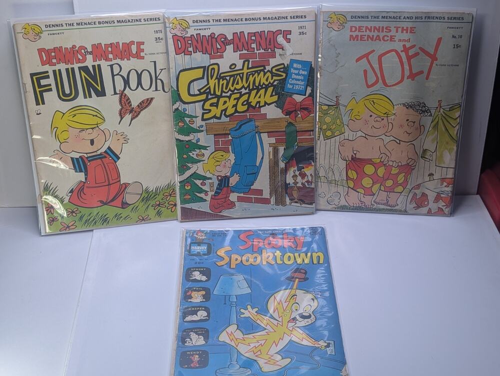 Vintage Dennis The Menace Comic Lot Fun Book Christmas Special Joey Fawcett